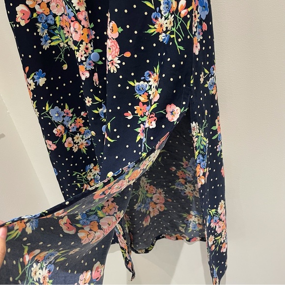 Vintage 80s Embroidered Floral Dress Size M-L - Picture 3 of 6